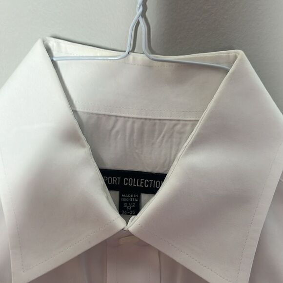 Men’s Medium Report Collection Button Up Dress Shirt White - Picture 4 of 4
